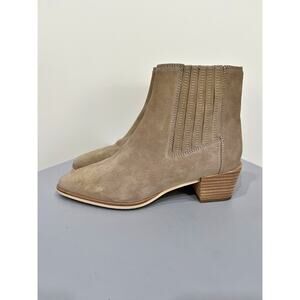 Rag & Bone Rover Suede Chelsea Boot Almond Toe Ankle Booties Slip On